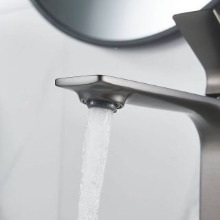 Смеситель для раковины Shevanik S6111T оружейная сталь